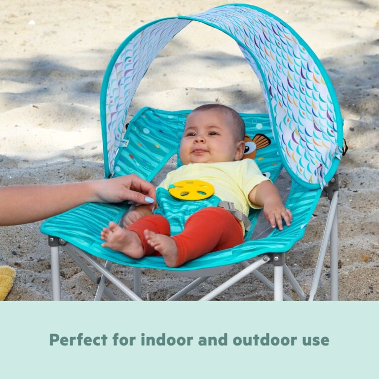 Bright Starts - Disney Pop ‘N Chill Travel Seat Finding Nemo, Newborn to 6 Months