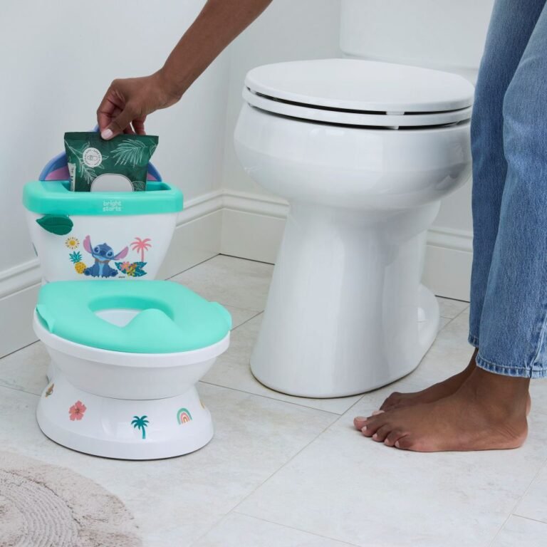Bright Starts - Disney Stitch 2-in-1 Potty Training Seat with Sounds & Stickers, 1.5 - 5 Years
