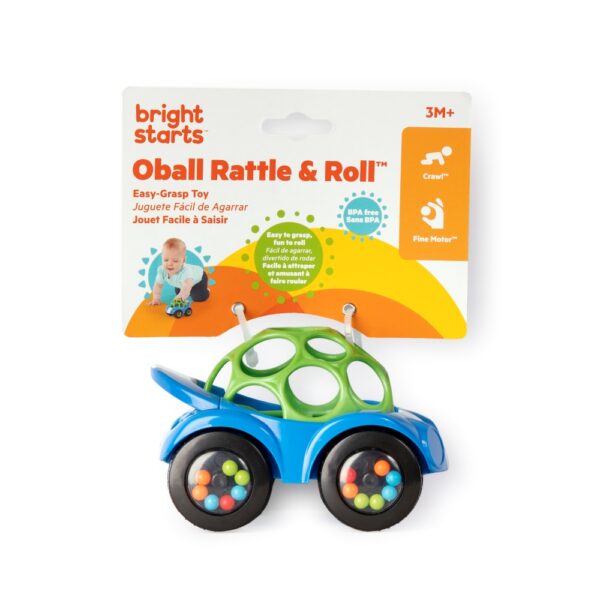 Bright Starts – Oball Easy Grasp Rattle and Roll Toy
