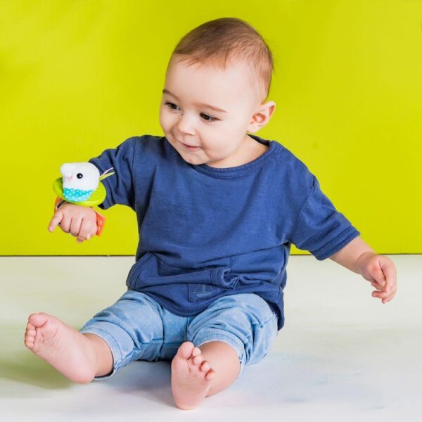 Bright Starts – Rattle & Teethe Wrist Pals Toy – Monkey & Elephant
