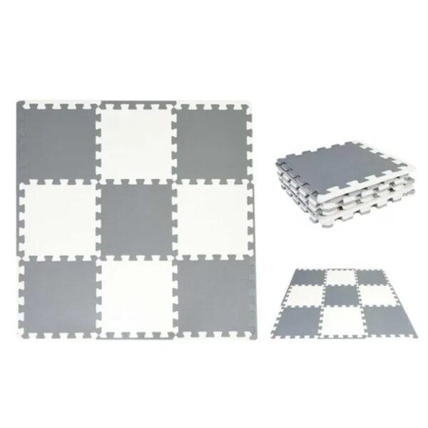 Bumble & Bird – BabySafe Play Mat – Grey & Cream – 9pc – Color May Vary 1 Set