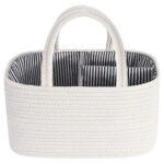 Bumble & Bird – Cotton Rope Diaper Caddy – White