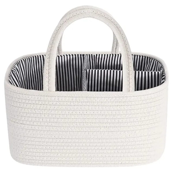 Bumble & Bird – Cotton Rope Diaper Caddy – White