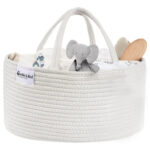 Bumble & Bird – Cotton Rope Diaper Caddy – White