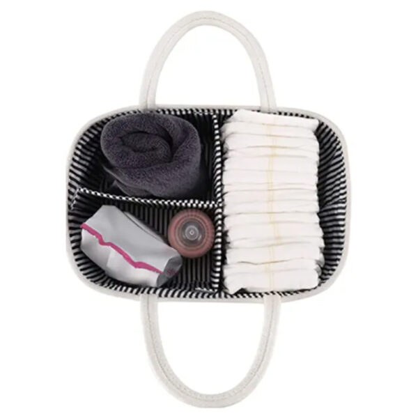 Bumble & Bird – Cotton Rope Diaper Caddy – White