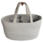 Bumble & Bird – Cotton Rope Diaper Caddy – White