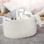 Bumble & Bird – Cotton Rope Diaper Caddy – White