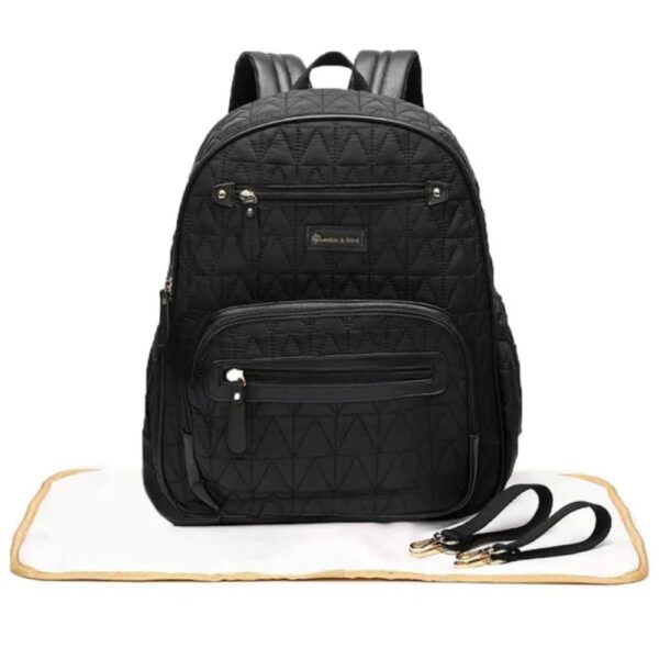 Bumble & Bird – Nylon Diaper Backpack Set – 4pcs – Black