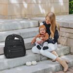 Bumble & Bird – Nylon Diaper Backpack Set – 4pcs – Black