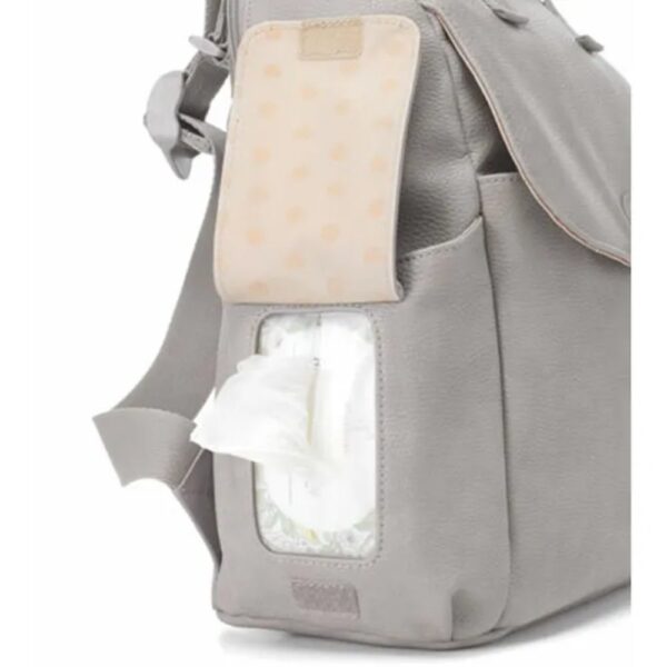 Bumble & Bird – PU Leather Diaper Bag Set – Grey – 3 Pcs