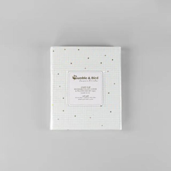Bumble & Bird – Reversible Duvet Cover & Pillowcase For Cot – Grey
