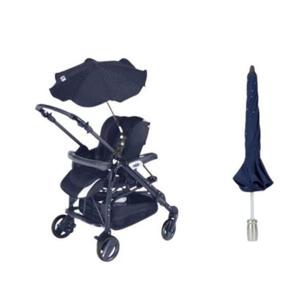 Cam-Il Mondo Del Bambino Pram Umbrella With Crystals, Blue