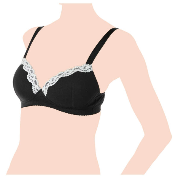 Chicco – Cotton Stretch Maternity Bra – Black – 4C