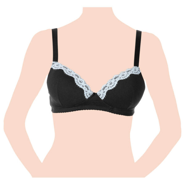 Chicco – Cotton Stretch Maternity Bra – Black – 4C