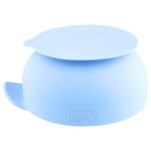 Chicco - Easy Bowl Silicone 6m+ - Light Blue