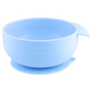 Chicco - Easy Bowl Silicone 6m+ - Light Blue