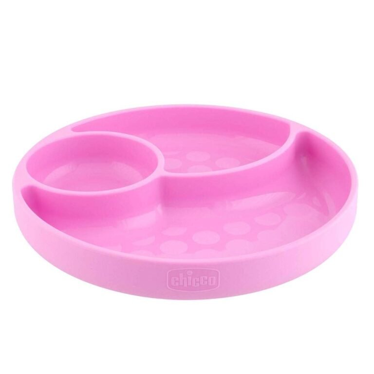 Chicco - Easy Menu Silicone Plate with Suction Cup 12m+ - Pink