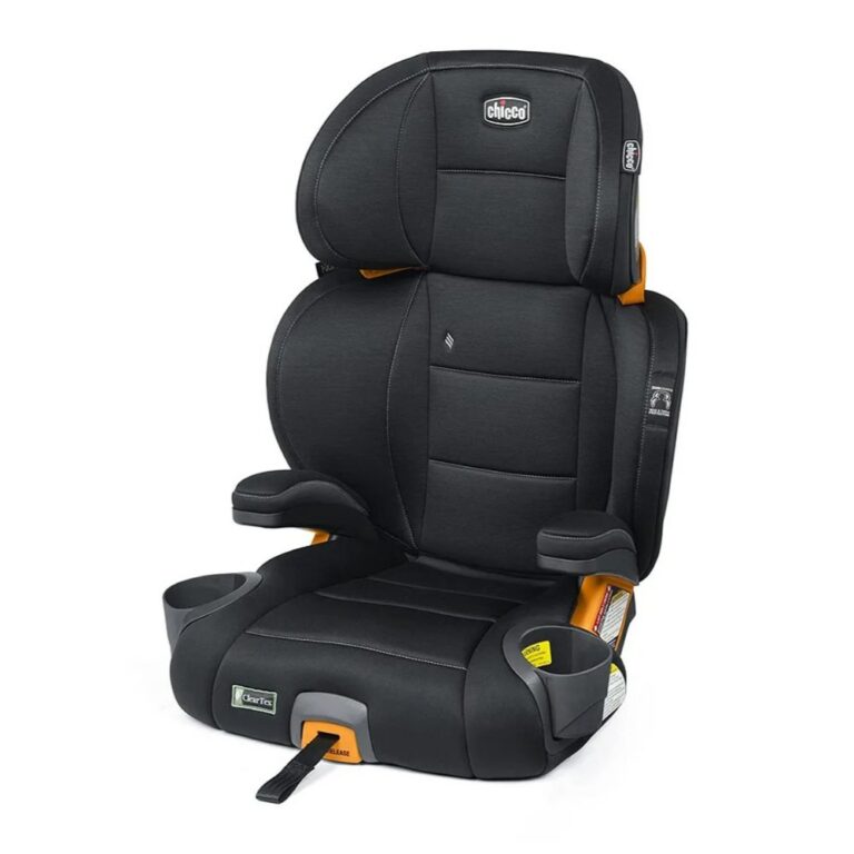 Chicco KidFit ClearTex Plus 2-in-1 Belt-Positioning Booster Car Seat, Obsidian