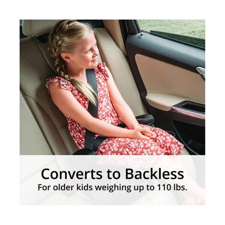 Chicco KidFit ClearTex Plus 2-in-1 Belt-Positioning Booster Car Seat, Obsidian