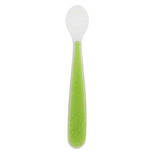 Chicco - Soft Silicone Spoon 6m+ - Green