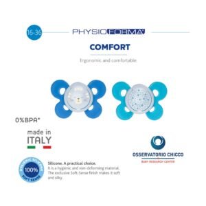 Chicco - Soother Physio Comfort Silicone 6 - 16m Blue - 1 Piece