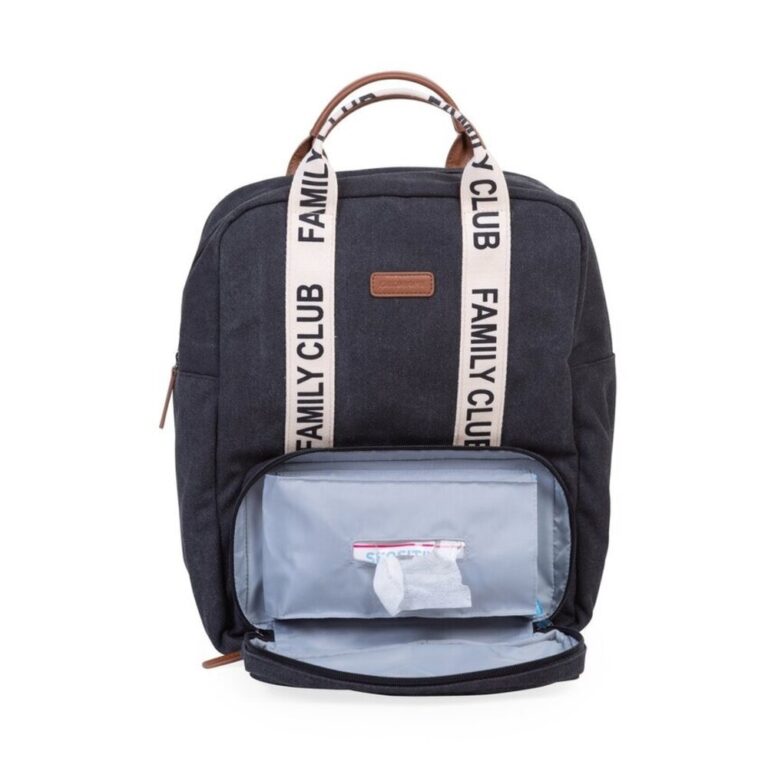 Childhome - Signature Canvas Family Club Backpack - Black