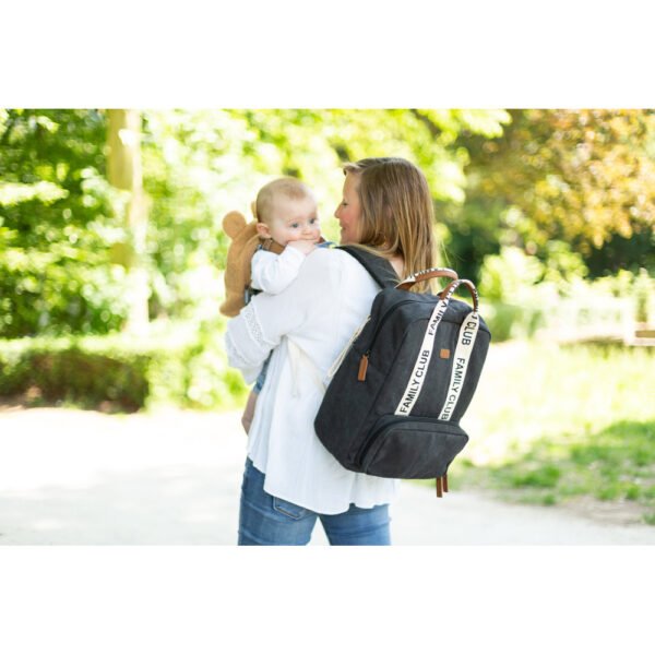 Childhome – Signature Canvas Family Club Backpack – Black