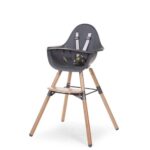 Childhome Evolu 2 Chair with Bumper + Free Cushion Tricot Pastel Mint Blue-Natural – Anthracite