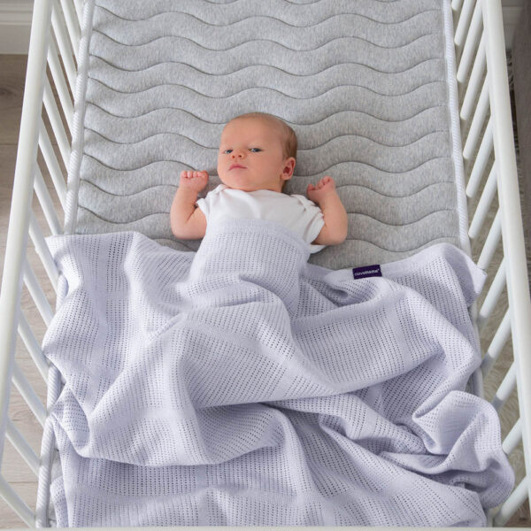 Clevamama – Cellular Blanket 80 x 100 cm – Blue