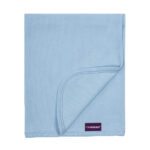 Clevamama – Waffle Weave Cotton Blanket Crib/Moses Basket 70 x 90 cm – Blue