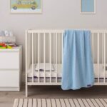 Clevamama – Waffle Weave Cotton Blanket Crib/Moses Basket 70 x 90 cm – Blue