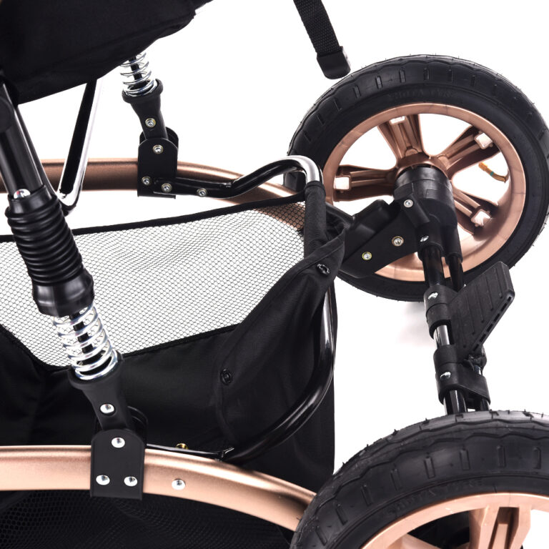 Teknum - 3 in 1 Pram stroller with Sunveno Fashion Diaper Tote Bag- Khaki