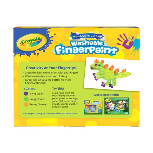 Crayola – 3 Ct. 8-Oz. Washable Fingerpaint, Bright Colors