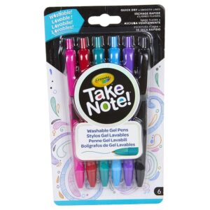 Crayola – 6 Ct. Take Note! Washable Gel Pens
