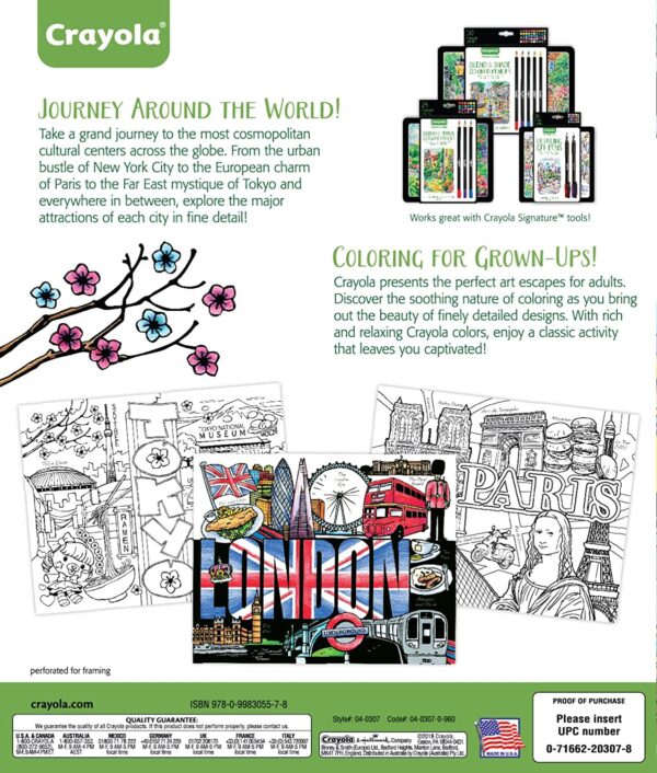 Crayola – Adult Coloring, City Escapes Coloring Books