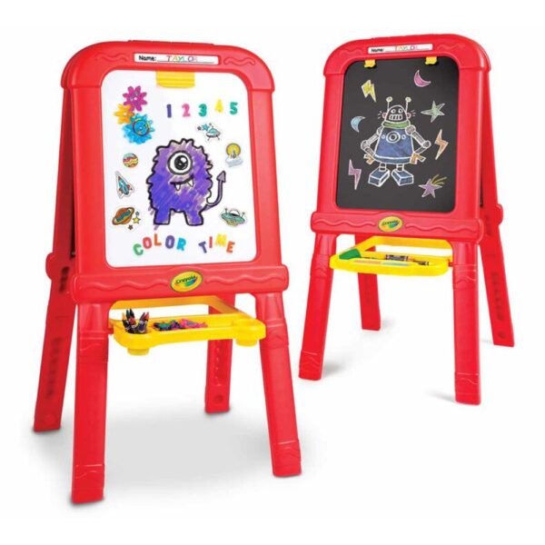Crayola – Double-Sided Easel With 6-In-1 Creativity Center Board