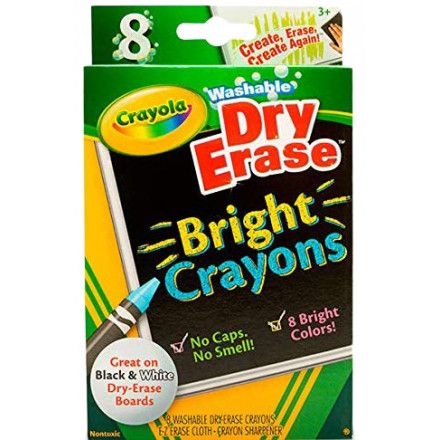 Crayola - Dry Erase Crayons Brights Large Size Pack Of 8