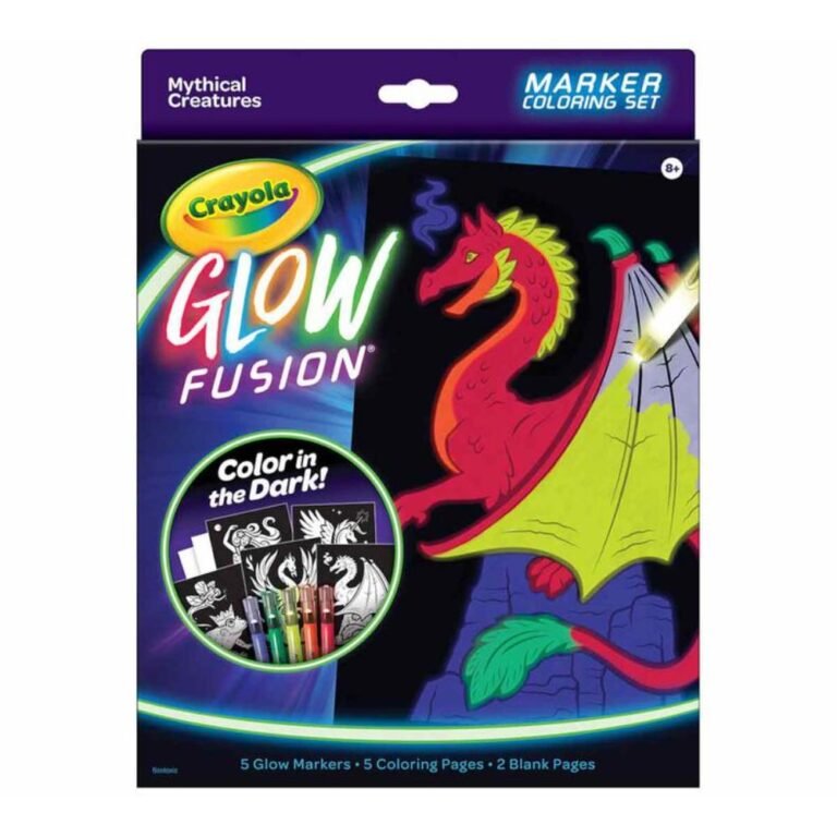 Crayola - Glow Fusion Marker Coloring Set - Mythical Creatures