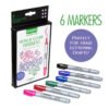 Crayola – Signature Metallic Outline Paint Markers, 6 Count