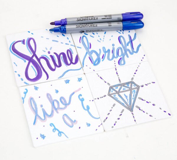 Crayola – Signature Metallic Outline Paint Markers, 6 Count