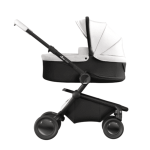 Mima - Creo Carrycot White with Canopy & Chassis Included