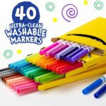 Crayola – 40 Ct. Ultra-Clean Washable Assorted Fine Line – Colormax Markers