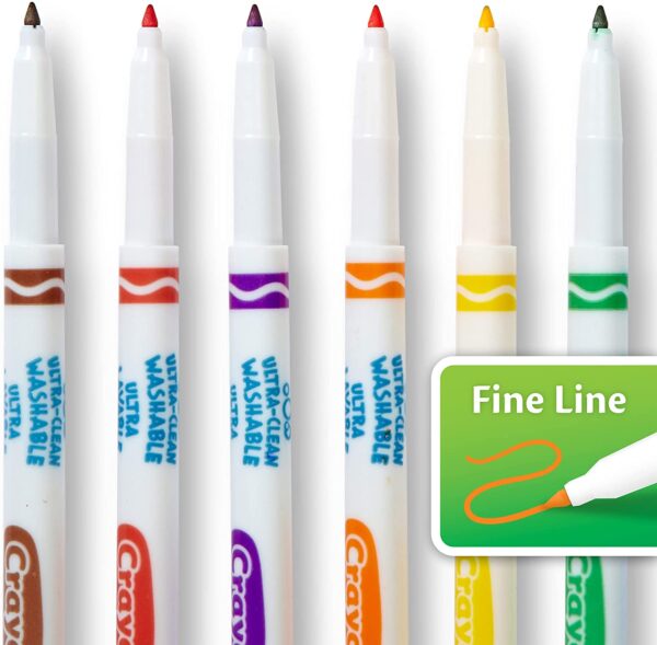 Crayola – 40 Ct. Ultra-Clean Washable Assorted Fine Line – Colormax Markers