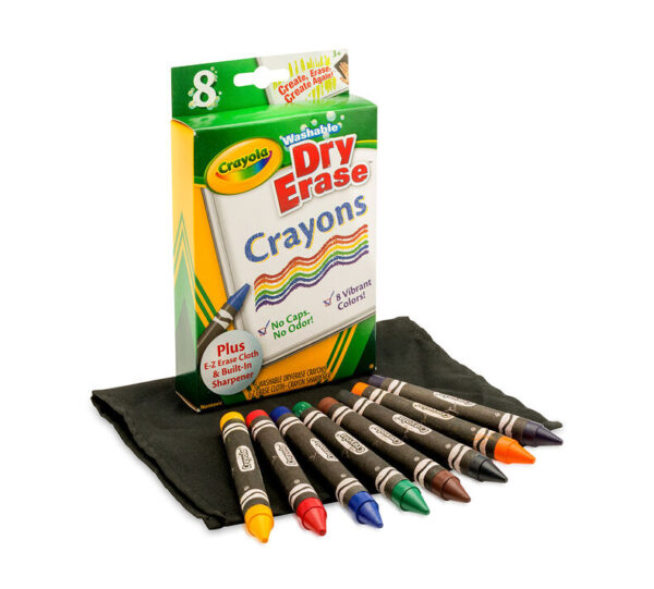 Crayola – 8 Ct. Dry-Erase Crayons, Large Size