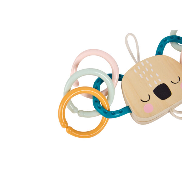 Eurekakids – Cucu 2-in-1 Koala Teether and Rattle – Wood & Silicone – 0M+