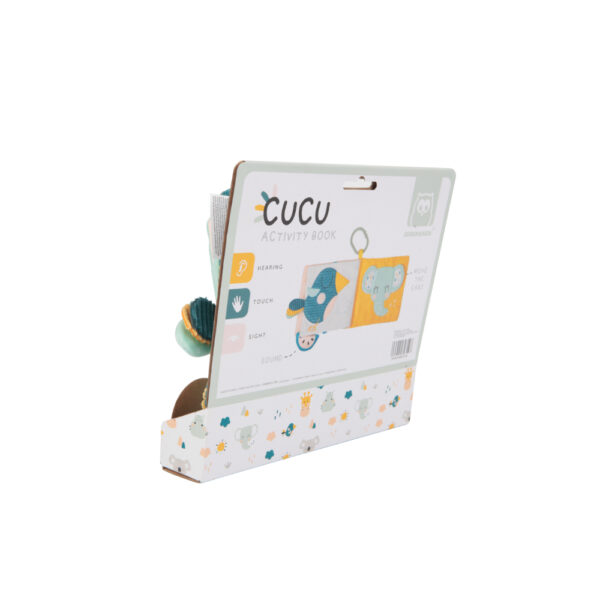 Eurekakids – Cucu Sensory Baby Book with Hanging Ring – 0M+