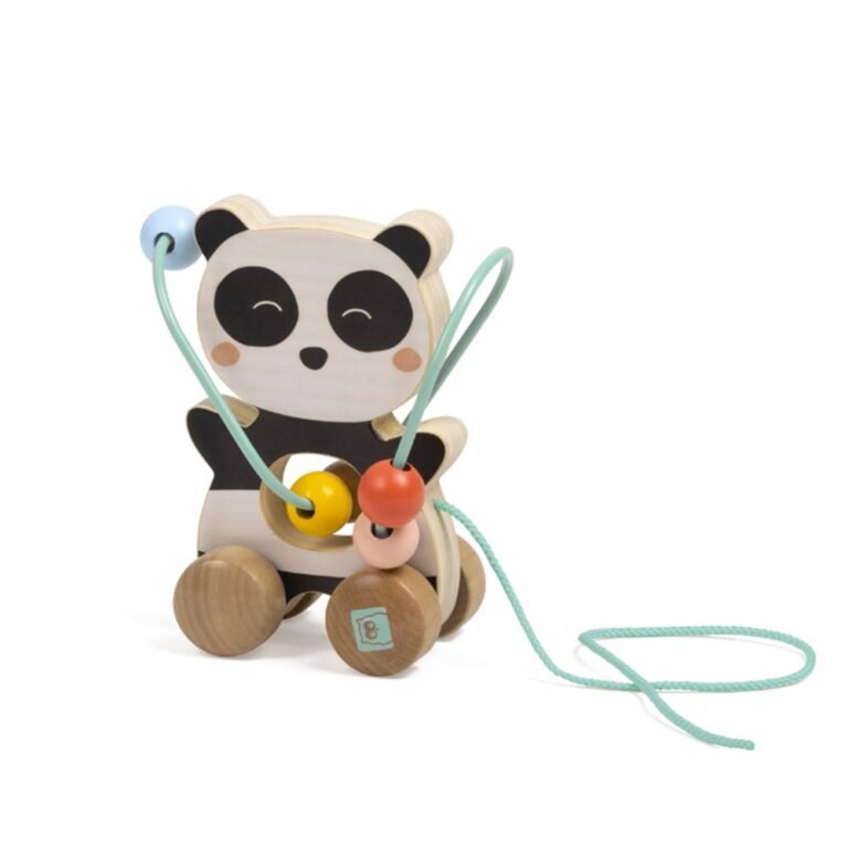 Eurekakids - Mini Looping Wooden Push & Pull Toy - Panda (12M+)