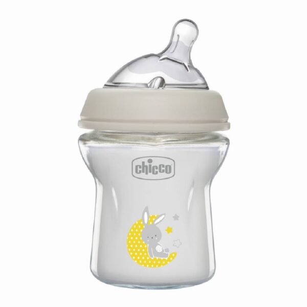 Chicco – Natural Feeling Glass Bottle Slow Flow Silicone 0m+ 150ml
