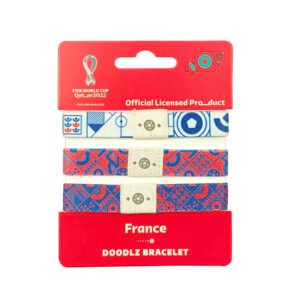 Fifa World Cup - Fabric Fashionable Qatar 2022 World Cup Doodlz Nylon Bracelet - France