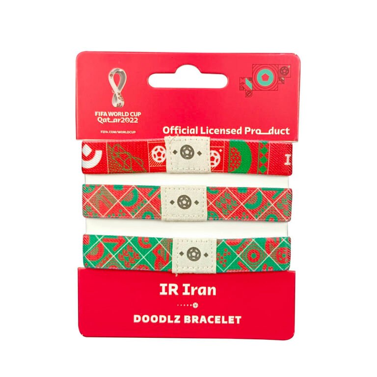 Fifa World Cup - Fabric Fashionable Qatar 2022 World Cup Doodlz Nylon Bracelet - Iran